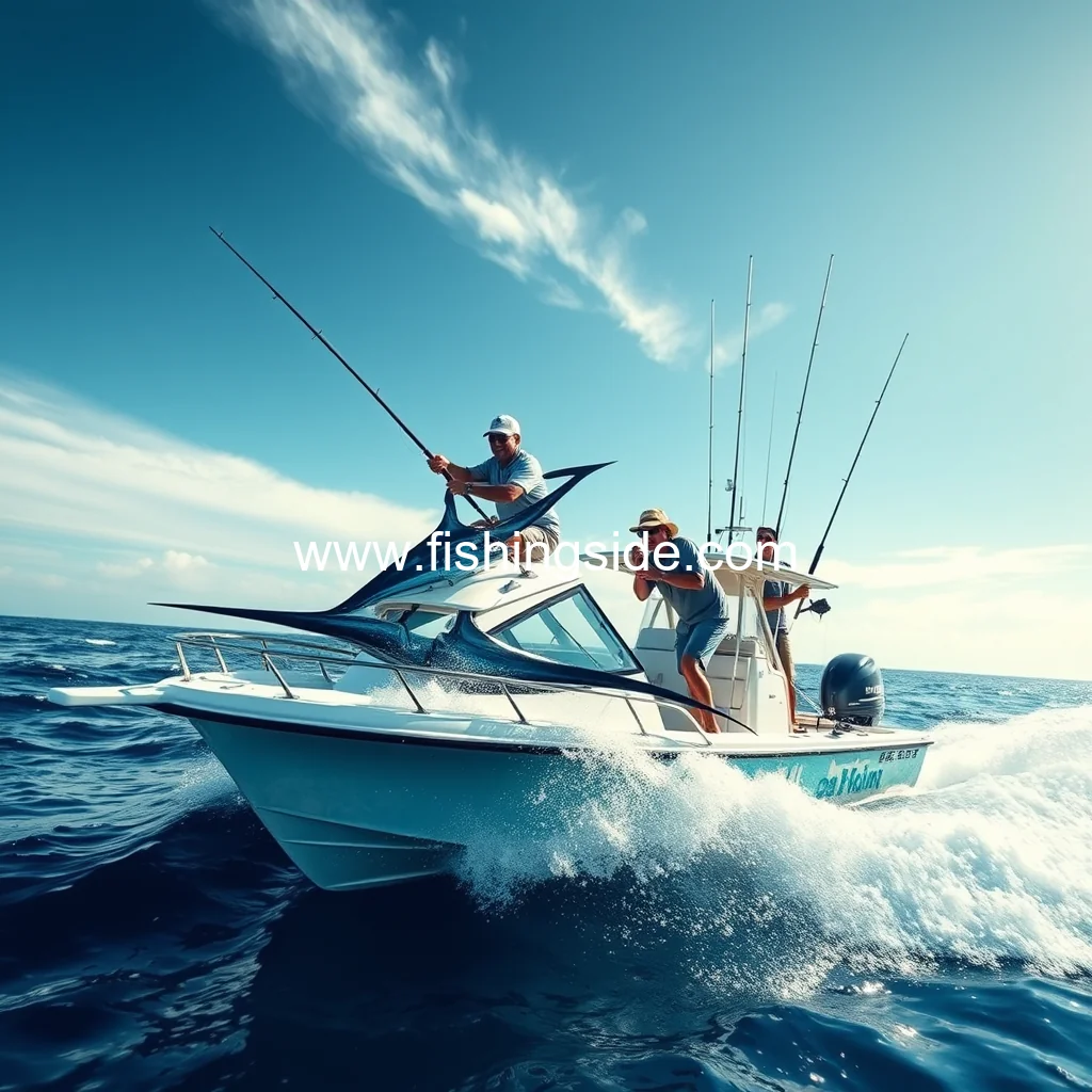 You are currently viewing Anglers catch blue marlin while on 22  foot boat
