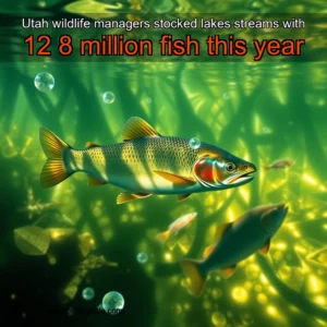 Read more about the article Utah wildlife managers stocked lakes  streams with 12  8 million fish this year
