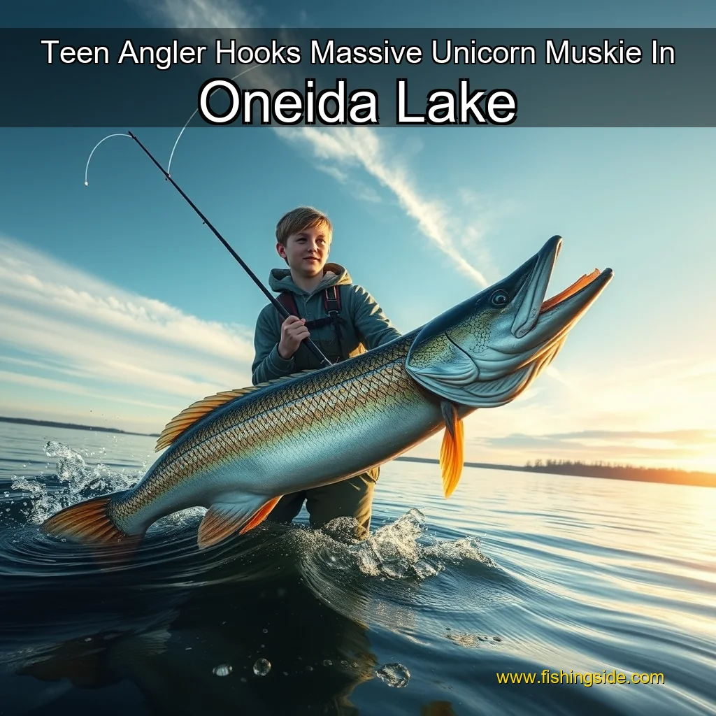 Read more about the article Teen Angler Hooks Massive Unicorn Muskie In Oneida Lake