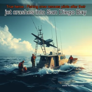 Read more about the article True heroe : Fishing crew rescues pilots after their jet crashes into San Diego Bay